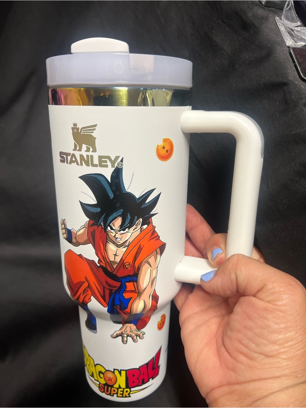 Stanley Dragon Ball Super White Travel Mug with Handle